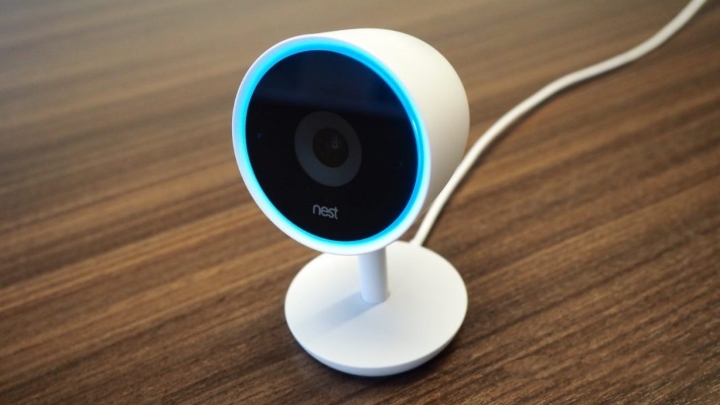 Ring light on front of camera