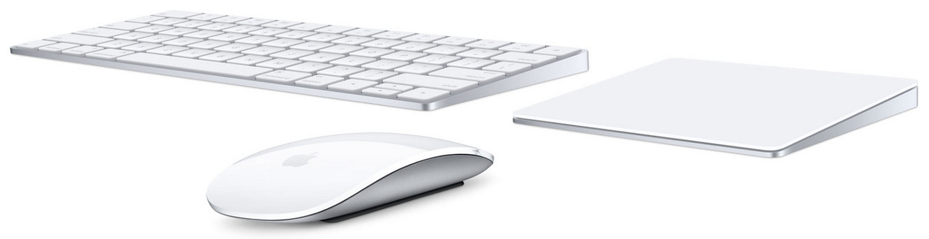 Common Apple wireless peripherals.