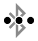 Screenshot of a Bluetooth icon with 3 black horizontal dots.