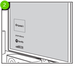 A diagram showing the selections on an onkyo receiver