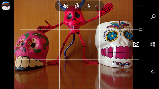 Smartphone taking a picture.