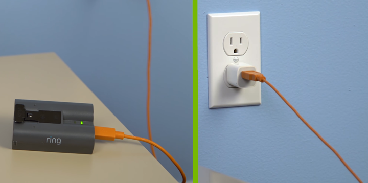 Charging doorbell battery