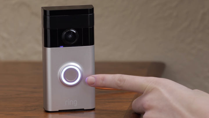 Ring light flashing on front of Ring Video Doorbell.