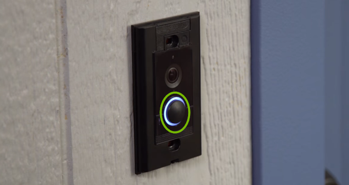 Ring light on doorbell
