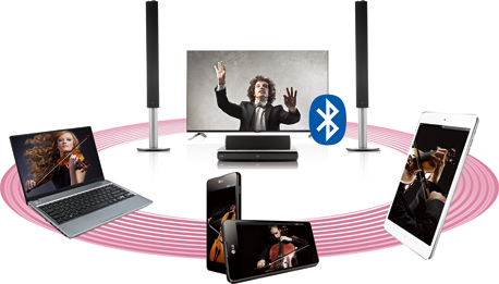 Music being streamed over Bluetooth to LG HTS.