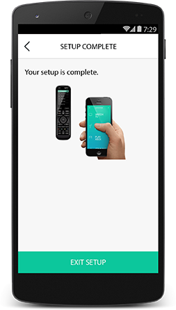 Harmony app displaying a set up complete screen.