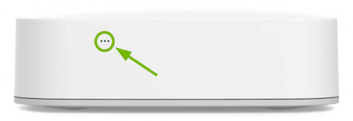 Front of hub with LED light highlighted