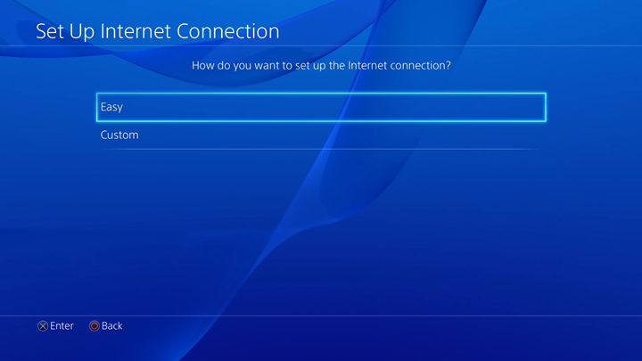 How do you want to set up prompt with Easy and Custom options. Screenshot.