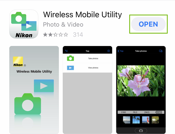 WirelessMobileUtility with Open highlighted