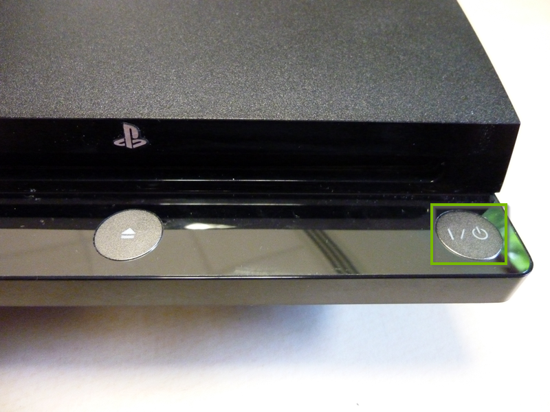 PS3 front power button.
