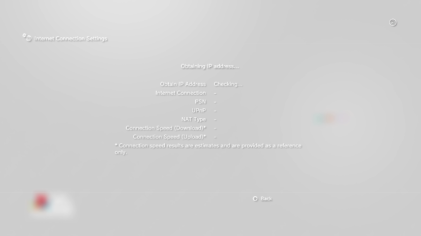 Connection test running. Screenshot.