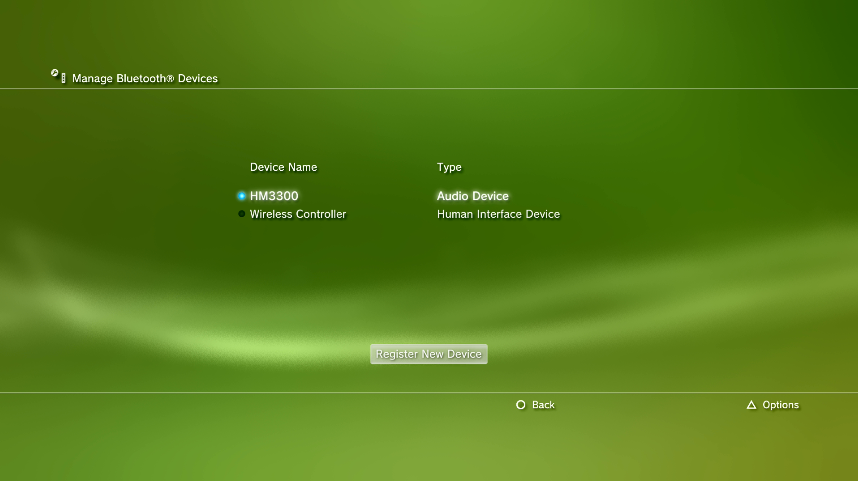 Manage Bluetooth Devices with example Bluetooth device highlighted. Screenshot.