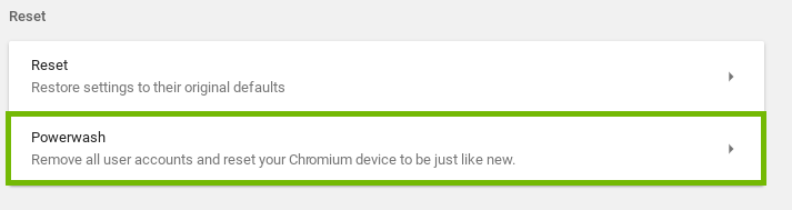 screenshot of reset with powerwash highlighted