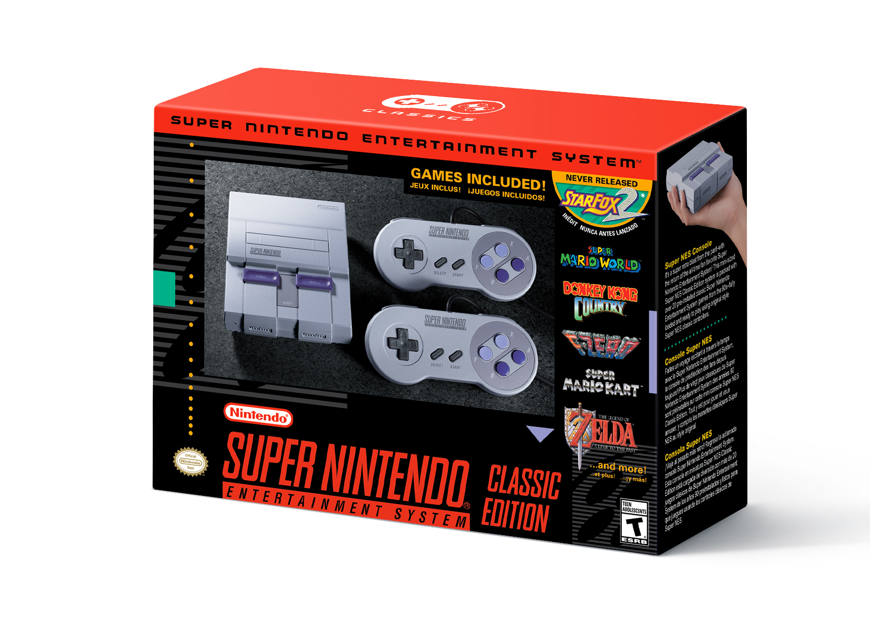 Image of a boxed Super Nintendo Classic Edition