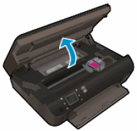 Illustration of a printer's access door being opened.