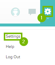 fitbit online dashboard with settings gear highlighted