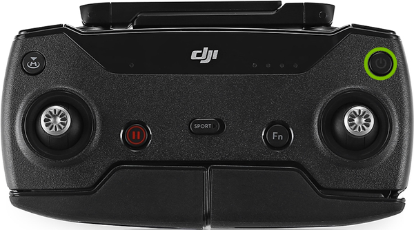 Power button highlighted on Spark remote control.