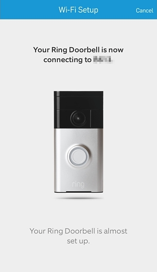 Wi-Fi connection waiting screen.