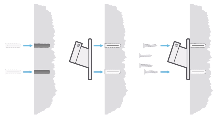 Mounting bracket installation steps.