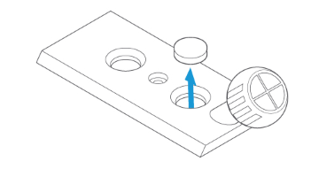 Removing weather seal from rear of camera.