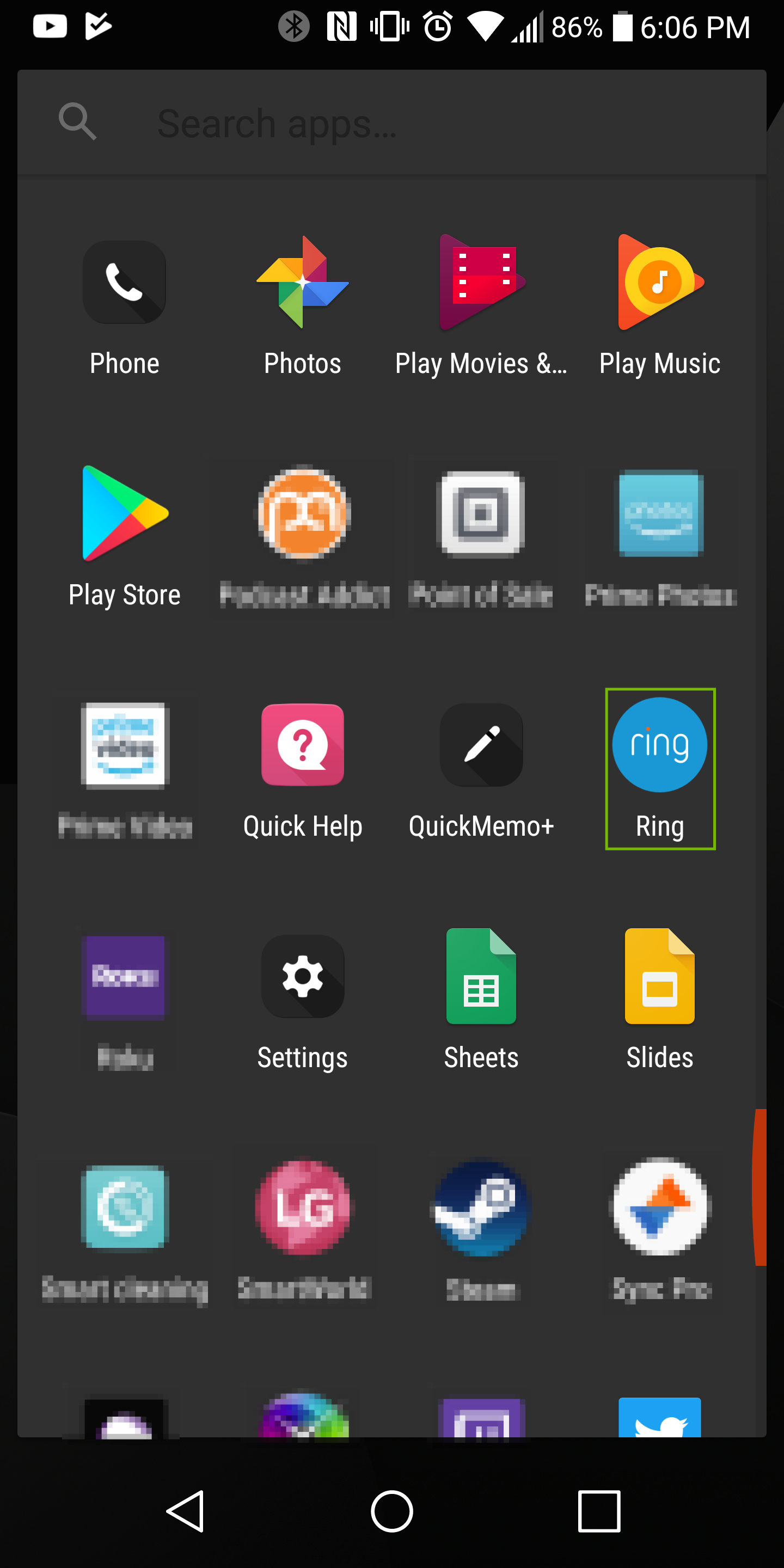 Android screen with app icon highlighted