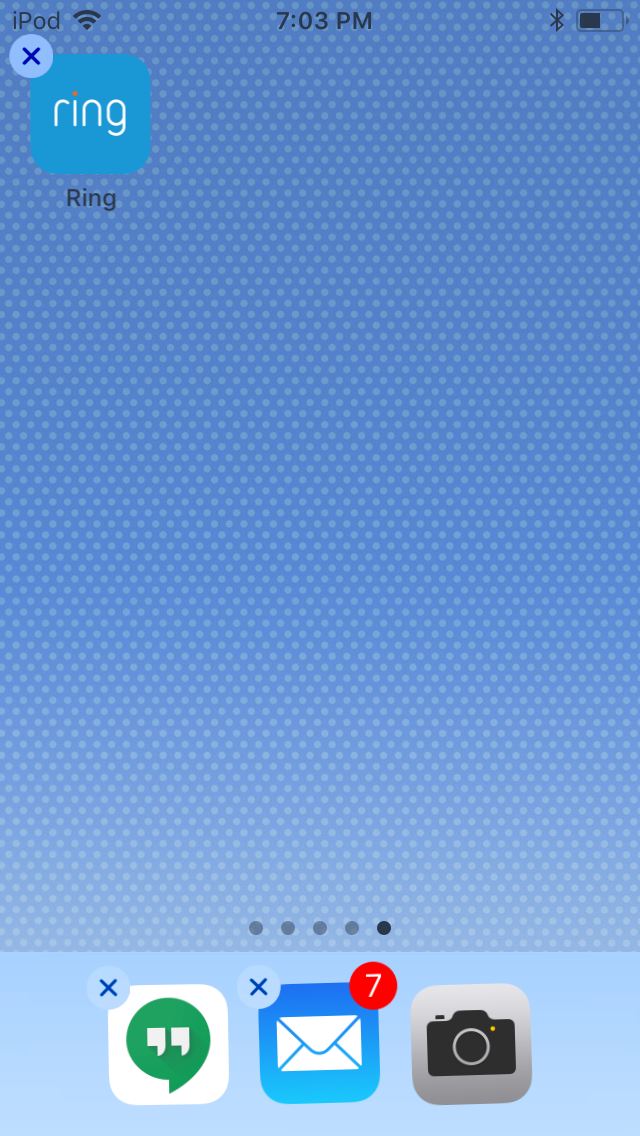 Mobile app deletion option