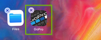 Screenshot of the GoPro app icon displaying its delete button