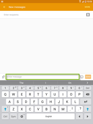 Composing a new message. Screenshot.