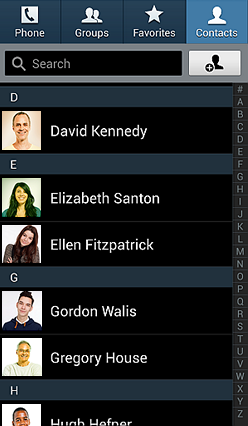 Google contacts sync. Screenshot.