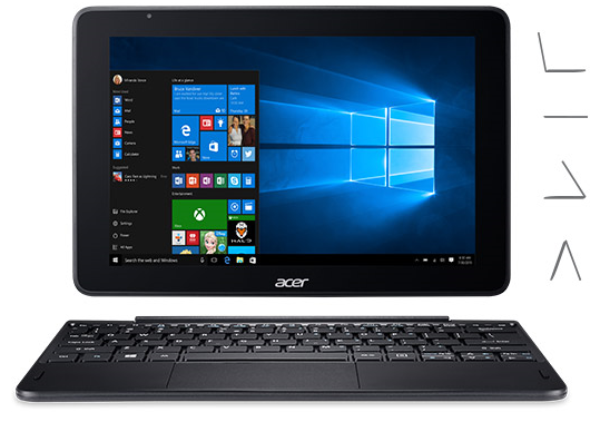 An acer one 10 system showing the orientation