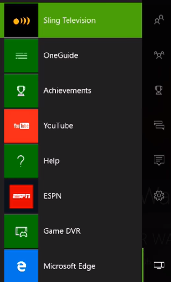 Apps with Sling Television highlighted