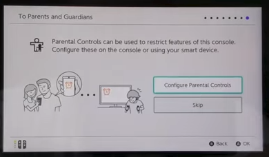 Nintendo switch configure parental controls