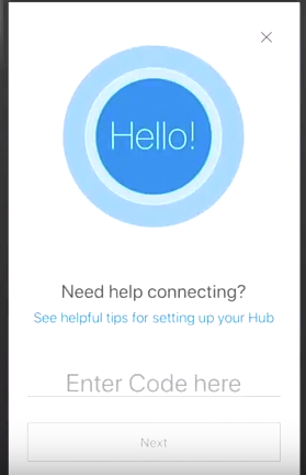 Smartthings hub enter code field