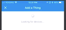 Smartthings app looking for devices