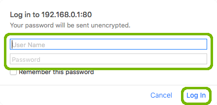 Router login with username, password, and log in highlighted.