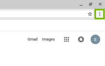 Screenshot of the menu icon of Chrome