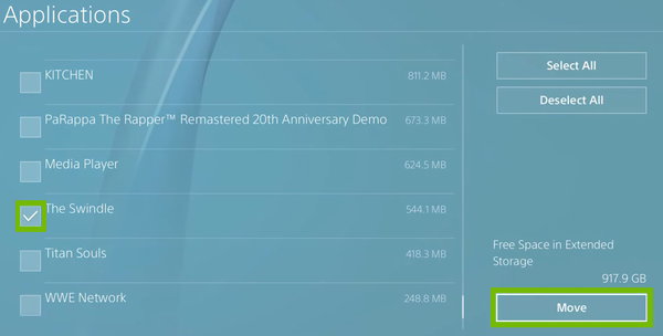 Applications menu with app selected and Move highlighted.