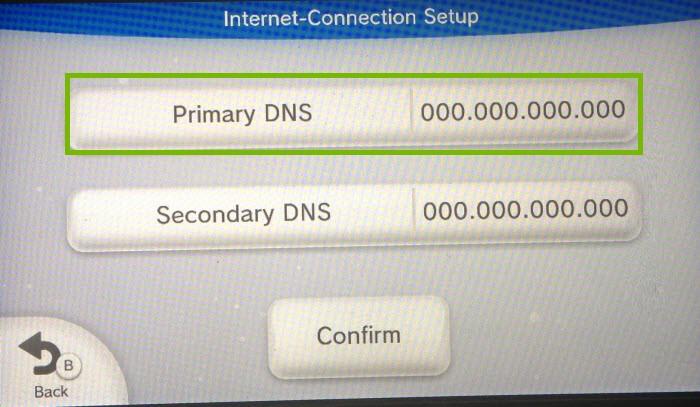 DNS entry with primary highlighted