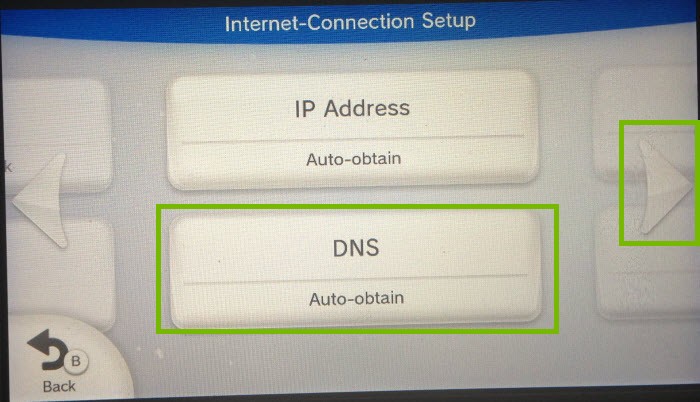 connection settings with dns highlighted