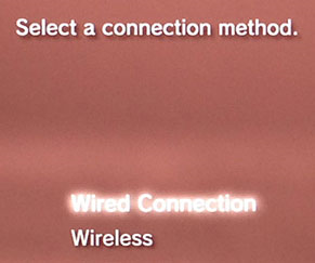PS3 wired connection selection