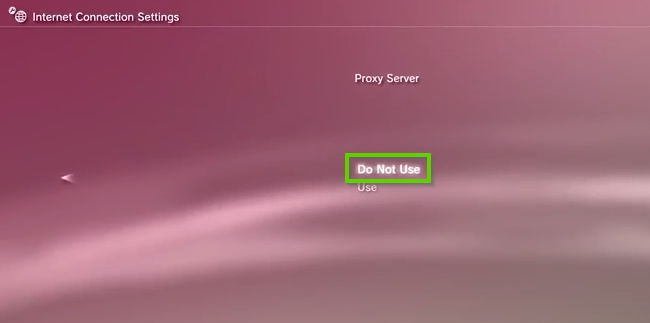 PS3 do not use proxy server