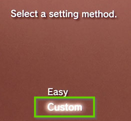 PS3 network setting method with custom chosen