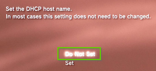 PS3 do not set dhcp
