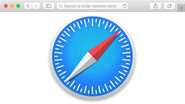 Safari browser showing Safari logo.