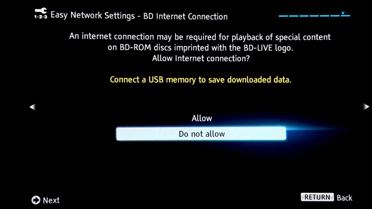 BD-Live content saving with do not allow highlighted
