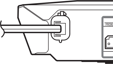 Diagram of power cable on blu-ray player