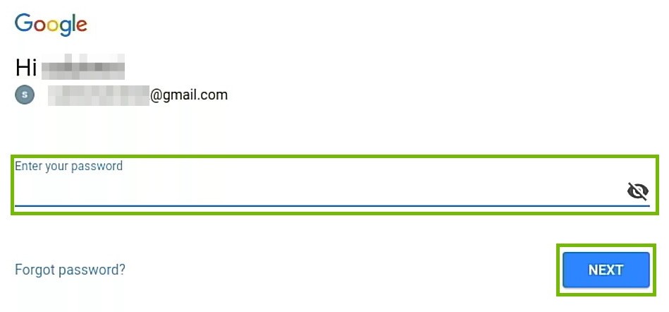 chromebook setup with password field highlighted