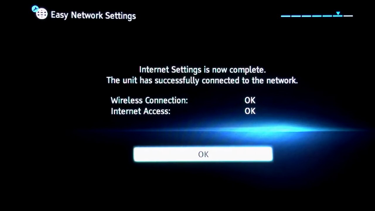 connection verification with OK highlighted