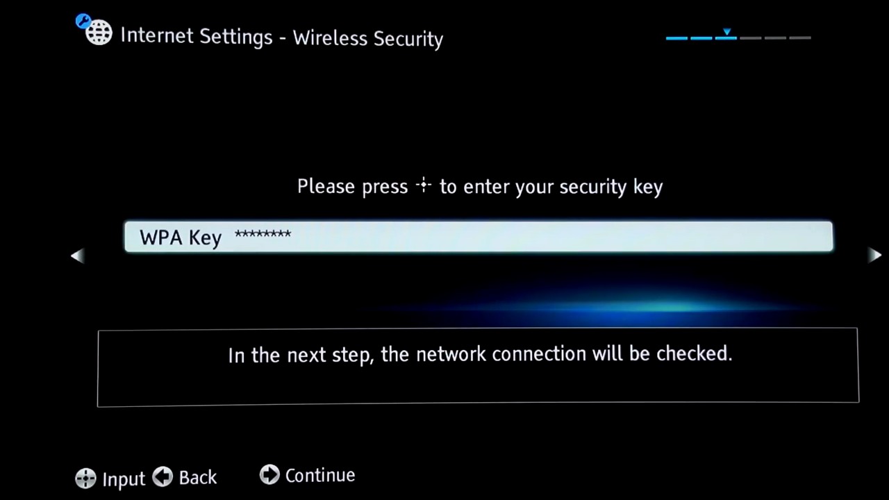 WPA key entered