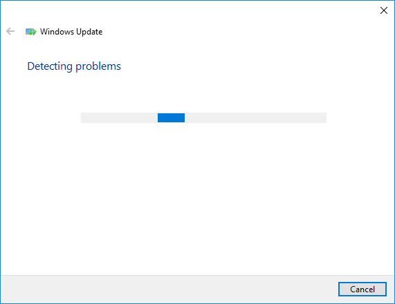 example in progress screen